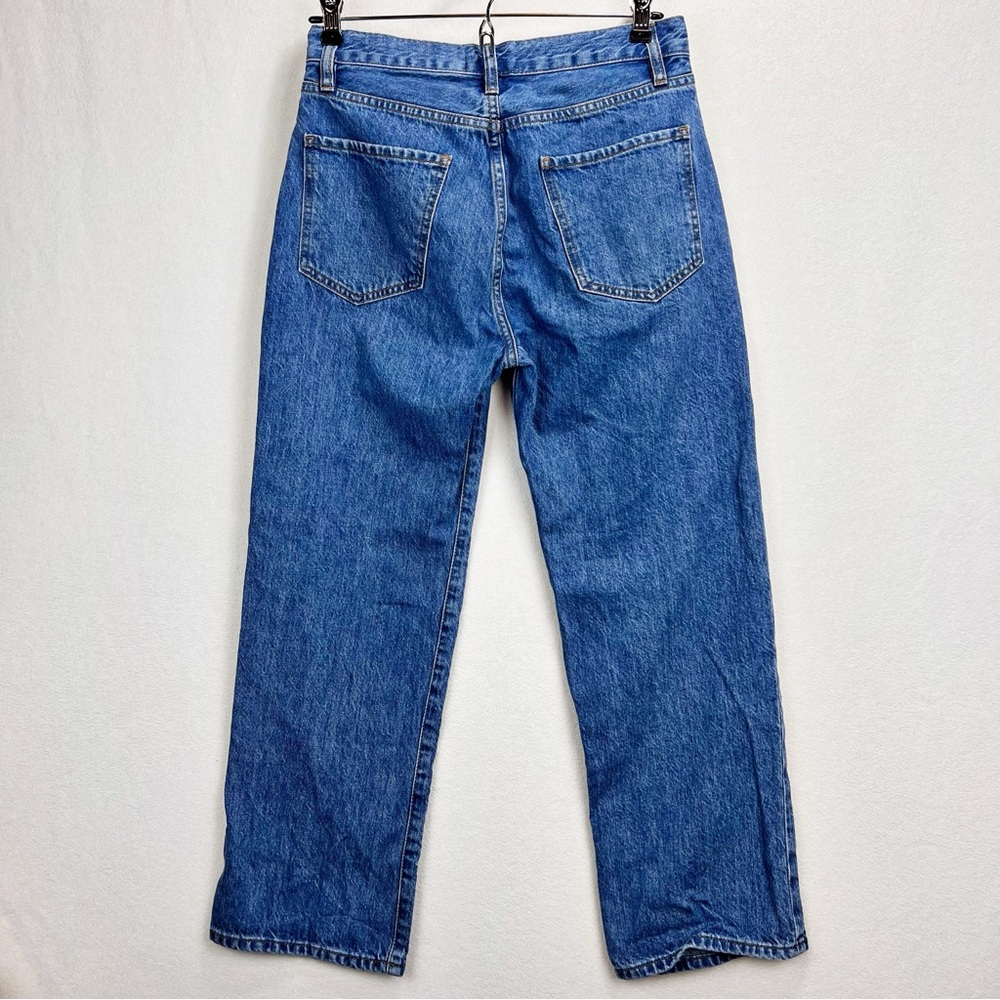 FRAME Le Jane Crop Double Waistband Straight-Leg Jeans Size 27 Rigid Denim - Picture 9 of 11